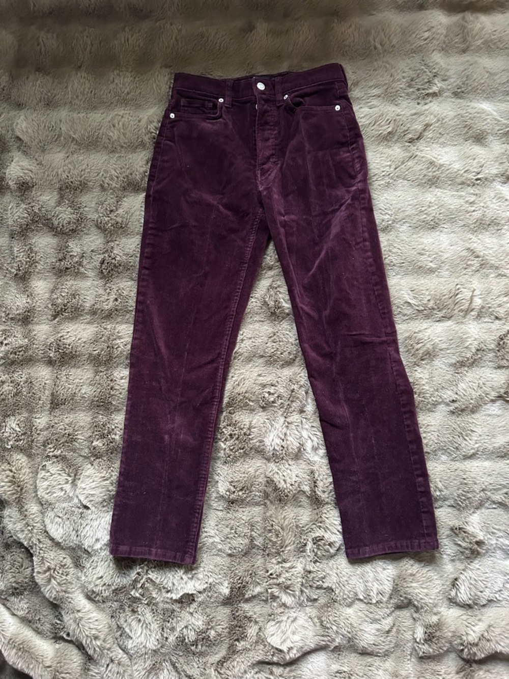 Banana Republic Plum Corduroy Tapered Pants